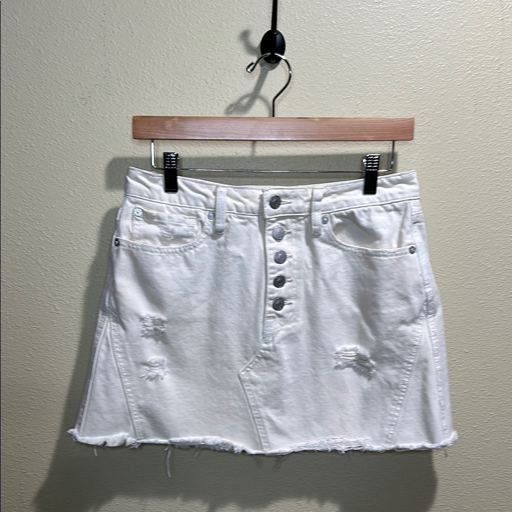 We The Free size 28 Off White Denim Skirt